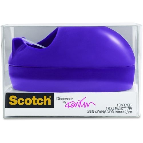 Scotch karim desktop tape dispenser - 1&#034;core -refillable  -purple for sale