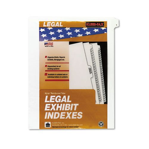 90000 Series Legal Exhibit Index Dividers, Side Tab, Printed &#034;1&#034;, 25/Pack