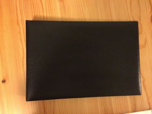 7-Ring 3-on-a-Page Business Check Book Binder with Vinyl Pouch black