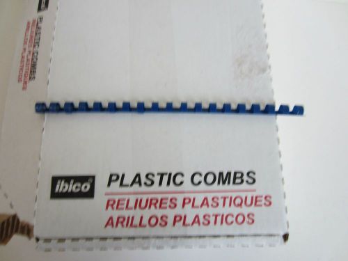 168 GBC IBICO 1/4&#034; Navy Blue PLASTIC BINDING Machine COMBS Presentation binders