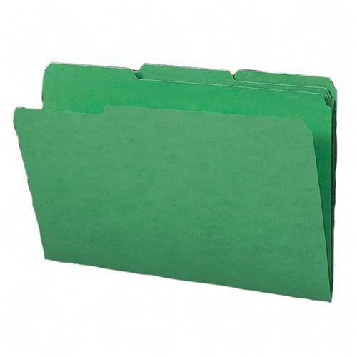 Smead 17143 File Folders, 1/3 Cut Top Tab, Legal, Green, 100 / Box 53CGN