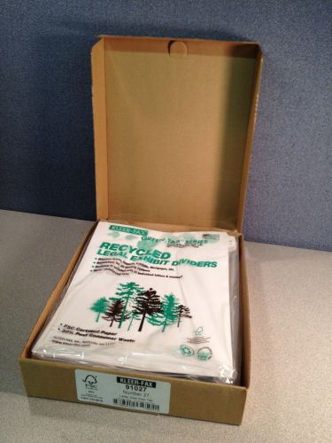 BOX of 250 Kleer-Fax Letter Size Legal Exhibit Divider NUMBER 37 Side Tab 91037