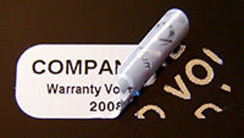 20000 TAMPER EVIDENT SECURITY LABELS SEALS STICKERS SILVER VOID 1&#034; X .375&#034; CHEAP
