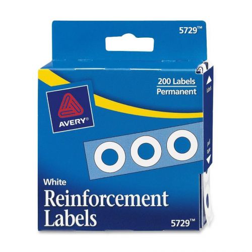 Avery Reinforcement Label - 0.25&#034; Diameter - 200 / Pack - White (AVE05729)