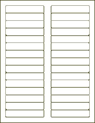 300 Blank Self Adhesive Labels - 2/3&#034; x 2 7/16&#034; - Laser or Inkjet - White