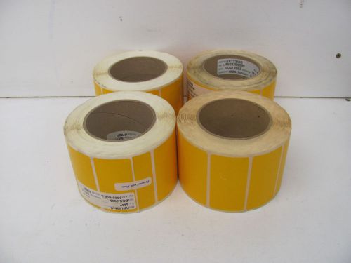 LOT OF 4 3&#034;X1.5&#034; ROLL OF 1000 YELLOW LABEL NNB!!!