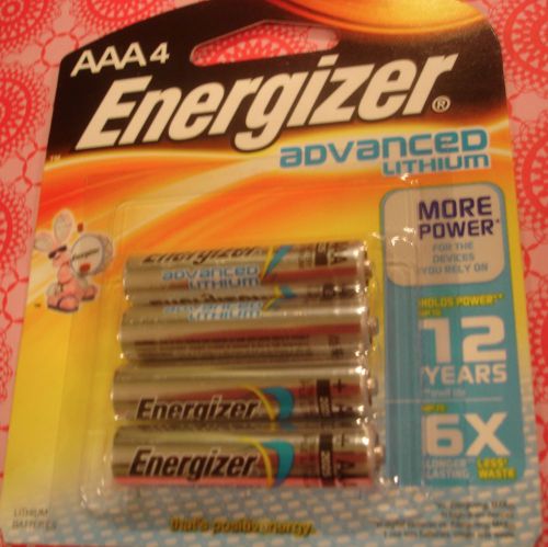 * Sealed 4 AAA Energizer ADVANCED Lithium Batteries  ?   6X Exp. 2025+   ?