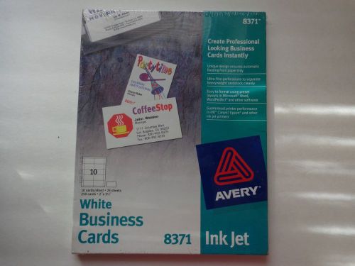 new avery white business cards ink jet 8371