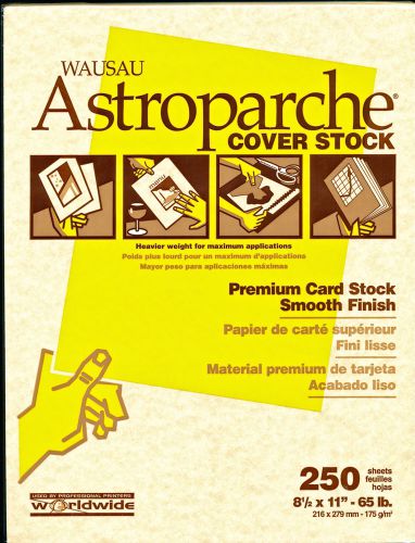 Wausau 27428 astroparche cover premium card stock 65lbs 8.5x11 natural 250 sheet for sale