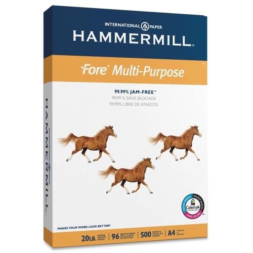 Lot of 10 hammermill multipurpose paper -8.27&#034;x11.69&#034;- 500/ream-white for sale