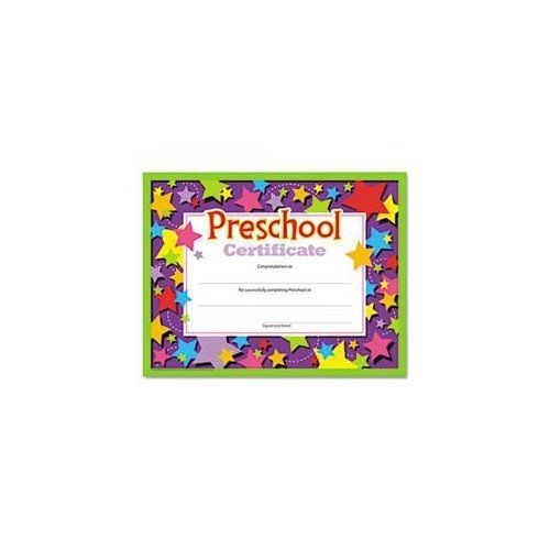 Trend preschool certificate - 8.50&#034; x 11&#034; - assorted (t17006) for sale