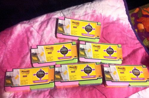 Post-It Notes Super Sticky Full Adhesive 6 packs of 12  *72* pads total NEW!!!