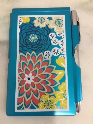 New wellspring flipnotes coral skies lucky garden floral pattern note pad pen for sale