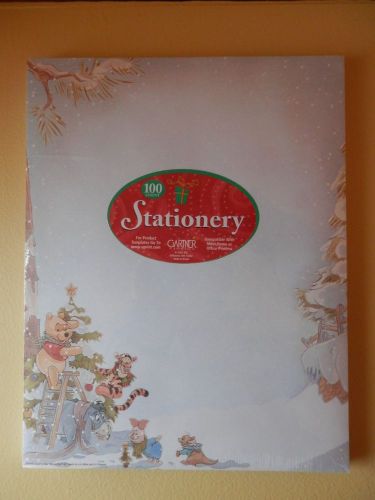 GARTNER COMPUTER STATIONERY - 100 COUNT - WINNIE THE POOH CHRISTMAS - NEW