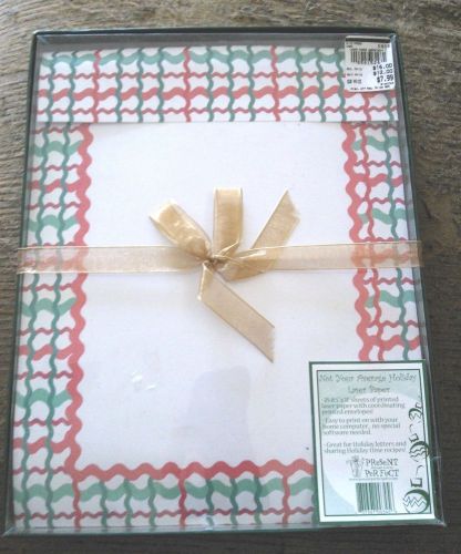 25 Sheets Holiday Laser Computer Paper/Matching Envelopes-8 1/2&#034; x 11&#034;-christmas