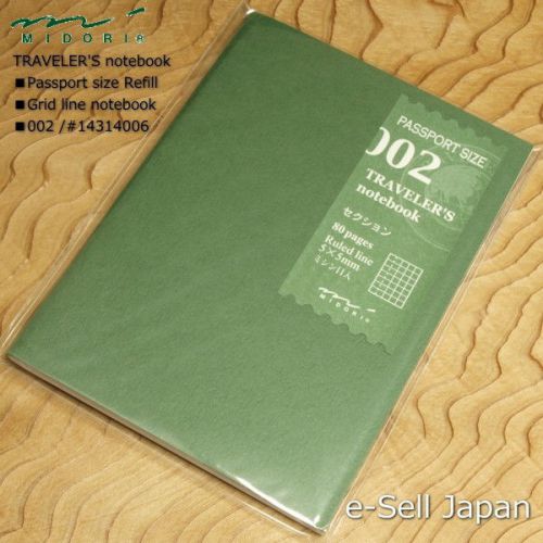 MIDORI TRAVELER&#039;S notebook Passport size Refill / Grid line 002 #14314006