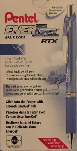 Pentel EnerGel Deluxe RTX Needle Tip Liquid Gel-Ink Pens 0.7mm Tip Pack 12
