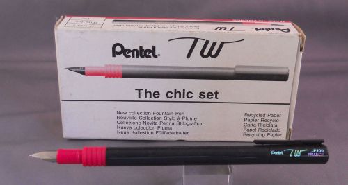 Pentel TW &#034;Chic Set&#034; Cartridge Fill Pen--BLACK---JF400