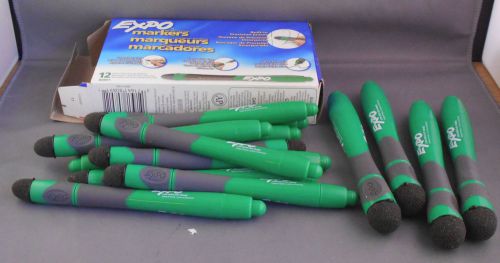 Sanford Expo  marker--lot of 14---white board marker-green-chisel and ultra fine