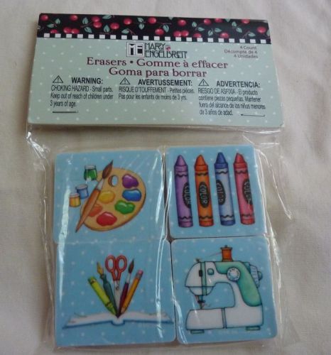 Mary Engelbreit Ink 4-pack erasers, arts and craft supplies, sewing machine, etc