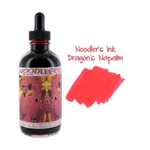 Noodler&#039;s Ink Bottled Ink w/ Eyedropper, 4.5 oz. w/ Free Pen - Dragons Napalm