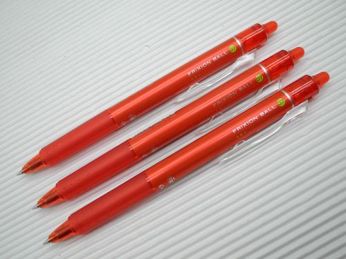 10pcs NEW EARSER/FRIXION retractable  PILOT 0.7mm roller ball pen Red(Japan)