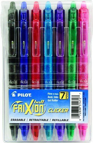 Frixion Gel Pen - 0.7 Mm Pen Point Size - Assorted Ink - 7 / Pack (PIL31472)
