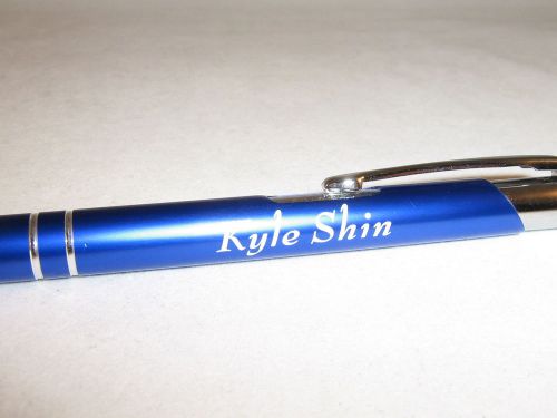 Personalized anodized aluminum blue pen nice graduation gift sale for sale