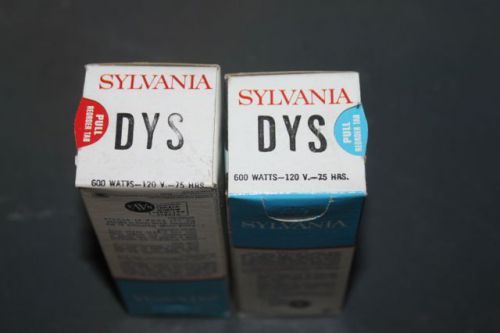 2 DYS Projector Bulb Bulbs Sylvania NOS  A/V Light
