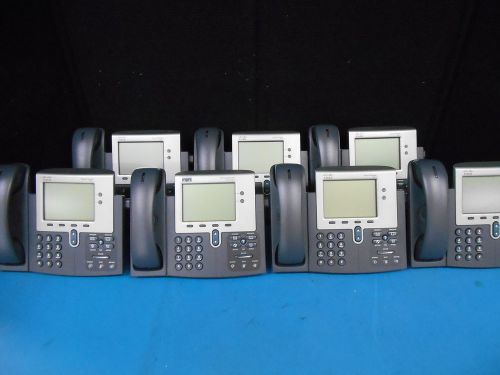 Lot of 7 cisco ip phone 7941 series model cp-7941g voip business phone for sale