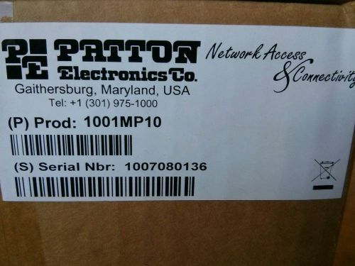 Patton electronics 1001mp10 new in box 10-slot universal mounting panel 19&#034; rack for sale