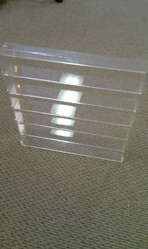 Acrylic display- 1/4&#034; clear  5 divider shelves. 19&#034;w x 20&#034;tall x 2 1/2&#034; deep. for sale