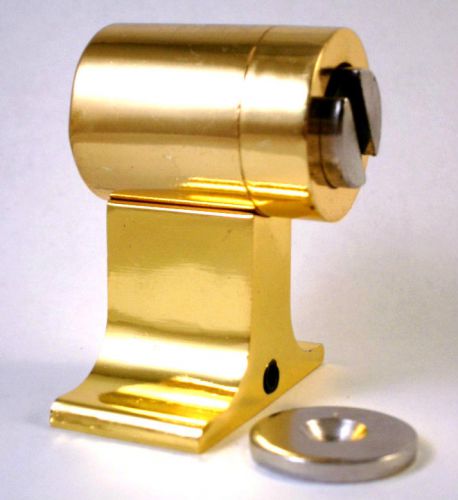 Dx-1 satin brass *magnetic* door stop / holder  ~commercial grade quality~ for sale