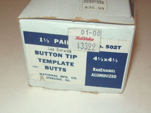 Button Tip Template B Hinge, 4-1/2&#034;x 4-1/2&#034;,  502T National BakEnamel Aluminized