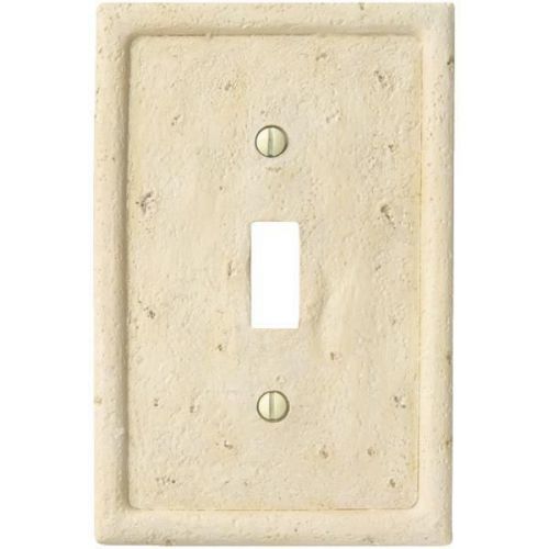 Ivory Textured Stone Switch Wall Plate-IV 1-TOGGLE WALLPLATE