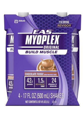 EAS Myoplex Original Ready-to-Drink Nutrition Shake, Chocolate Fudge, 17 oz.,...