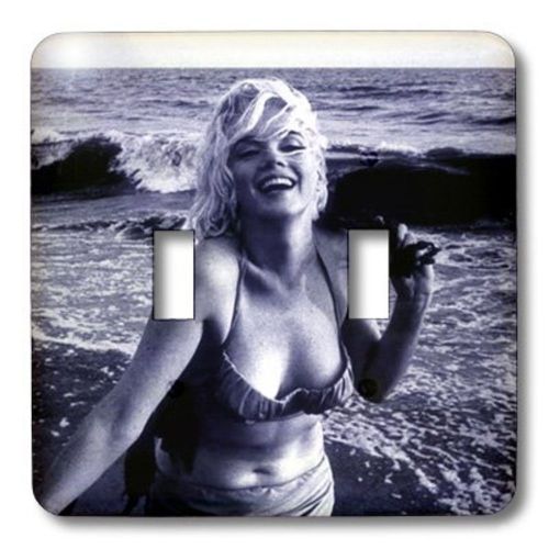 3dRose LLC lsp_107190_2 Marilyn Monroe at The Beach Double Toggle Switch