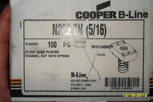 Cooper b-line n223-zn 5/16 channel nut w/ spring for sale