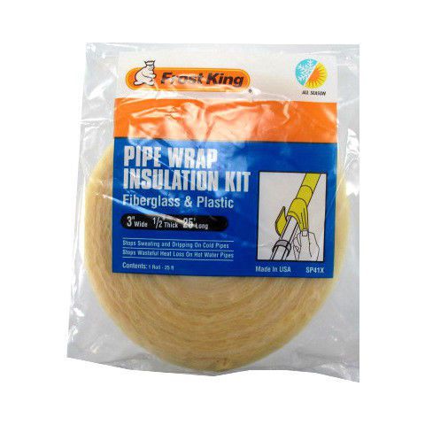 3&#034; X 1/2&#034; X 25&#039; Fiberglass Pipe Wrap Insulation Kit