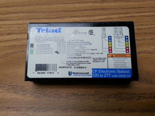 Triad model c213unvbes electronic cfl ballast. lot of 5. for sale