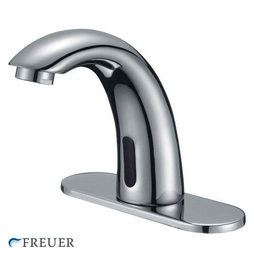 Polished Chrome Touchless Commercial Bathroom Sink Faucet Hands Free Tap