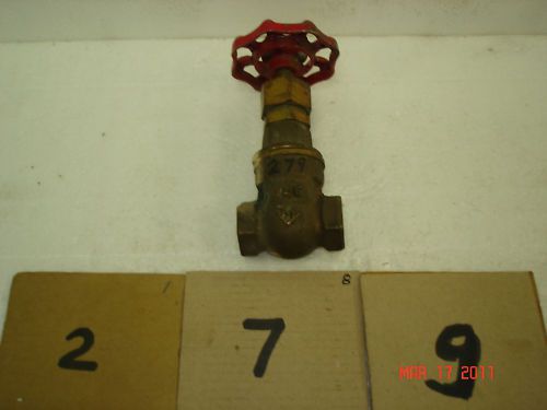 Milwaukee #1105 brass gate 1/4&#034; valve 125 swp 200 wog female threaded ends for sale
