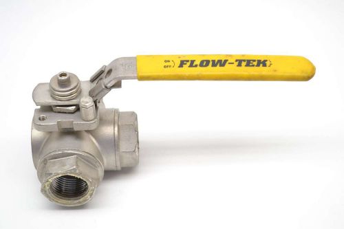Flow-tek 3-way 800 wog 130 series 1 in npt stainless threaded ball valve b441857 for sale