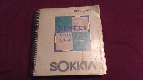 Sokkia sdr33 Data Collector Feild book