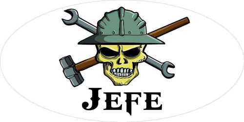 3 - Jefe Skull Oilfield Roughneck Hard Hat Helmet Sticker H335