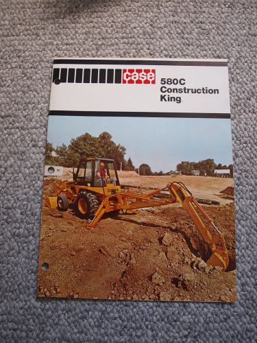 Case 580C Construction King Tractor Loader Backhoe Brochure 16 pg Orig. MINT &#039;75
