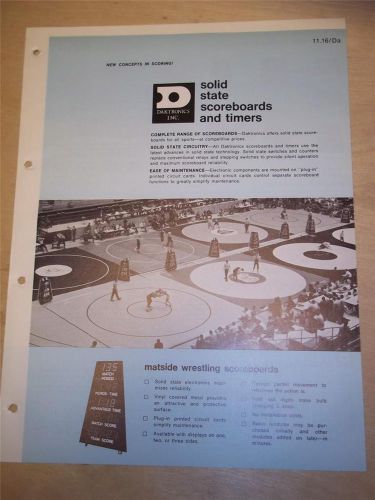 Daktronics Inc Brochure~Scoreboards~Basketball/Football/Baseball~Catalog