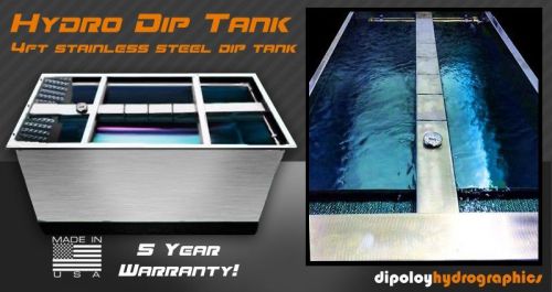 Hydrographics Dip Tank - 4ft Stainless Steel - 5 Year Warranty | MADE IN USA