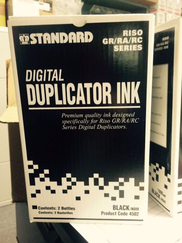 8 Genuine Standard BLACK DUPLICATOR ink RISO GR/RA/RC SERIES
