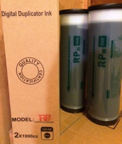 2 Riso Compatible S-4202 Black Ink, Risograph FR2950,3910,3950, RP3100,3500
